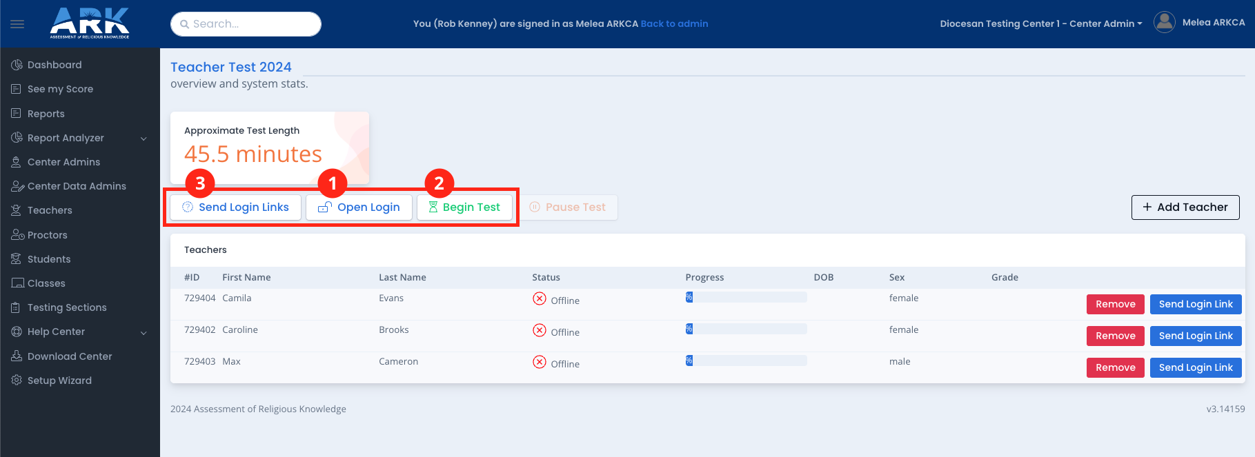 Create a Teacher Testing Section Assessment of Religious Knowledge